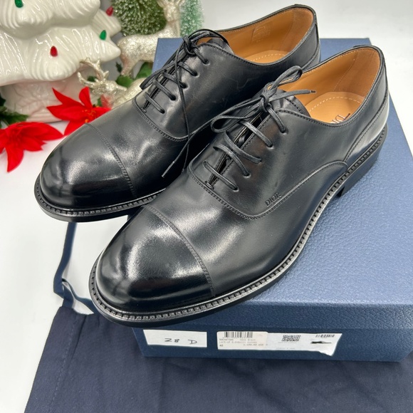 Dior men’s embassy black leather Oxford shoes, size 42 made in Italy - Picture 11 of 13